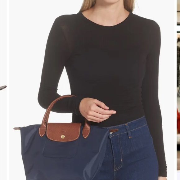 Longchamp Small Le Pliage Original Top Handle Bag -Navy - Picture 2 of 9